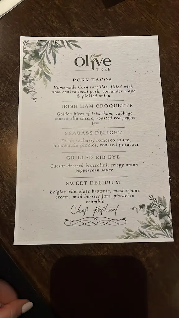 Menu_The Olive Tree Restaurant_Moyross_immagine_2