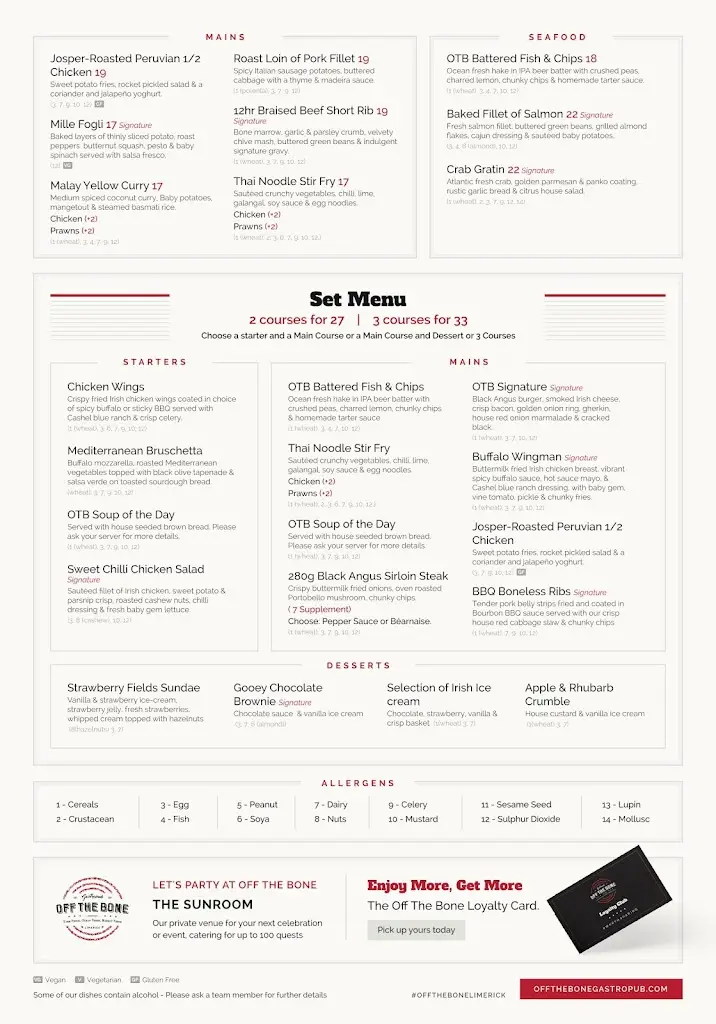 Menu_Off The Bone Gastropub_Limerick_image_1