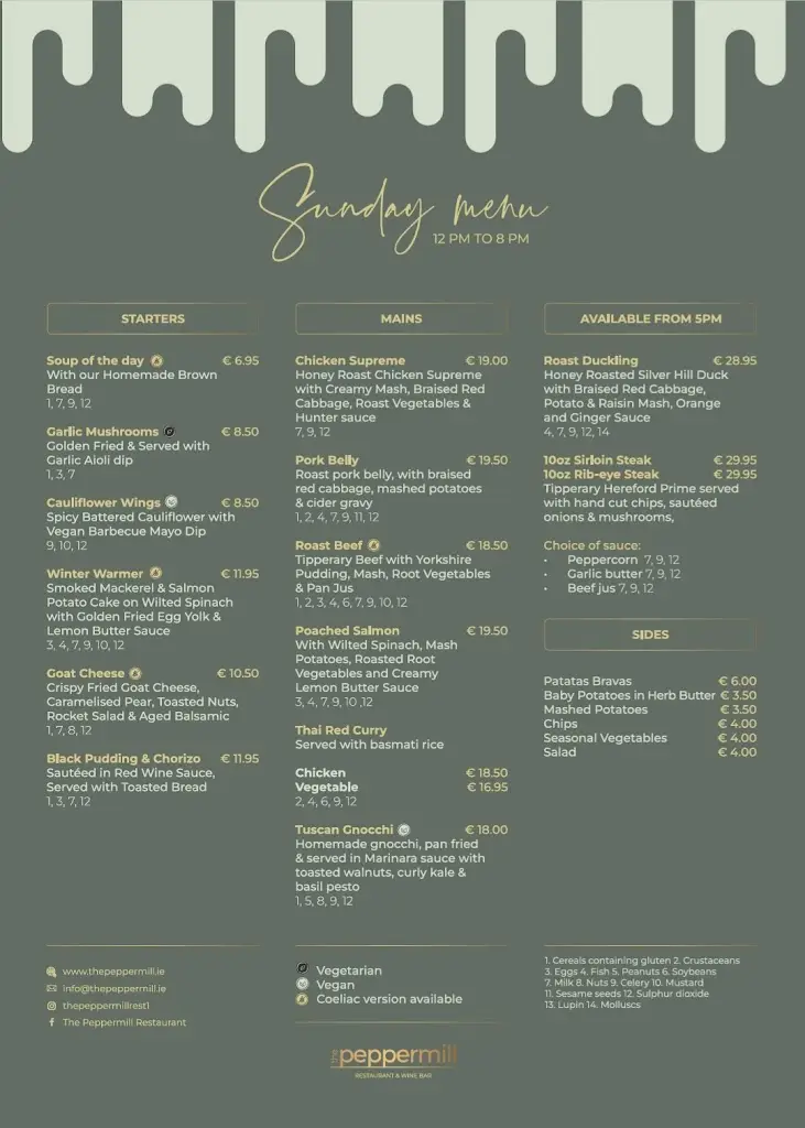 Menu_The Peppermill_Nenagh_image_2