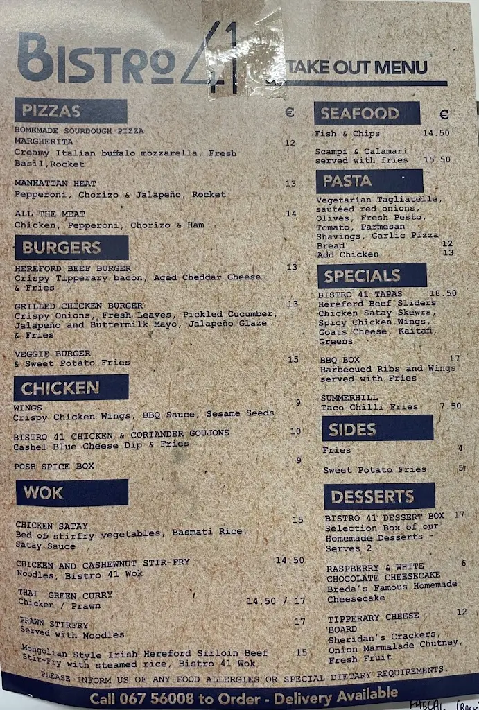 Menu_Bistro 41_Nenagh_image_2