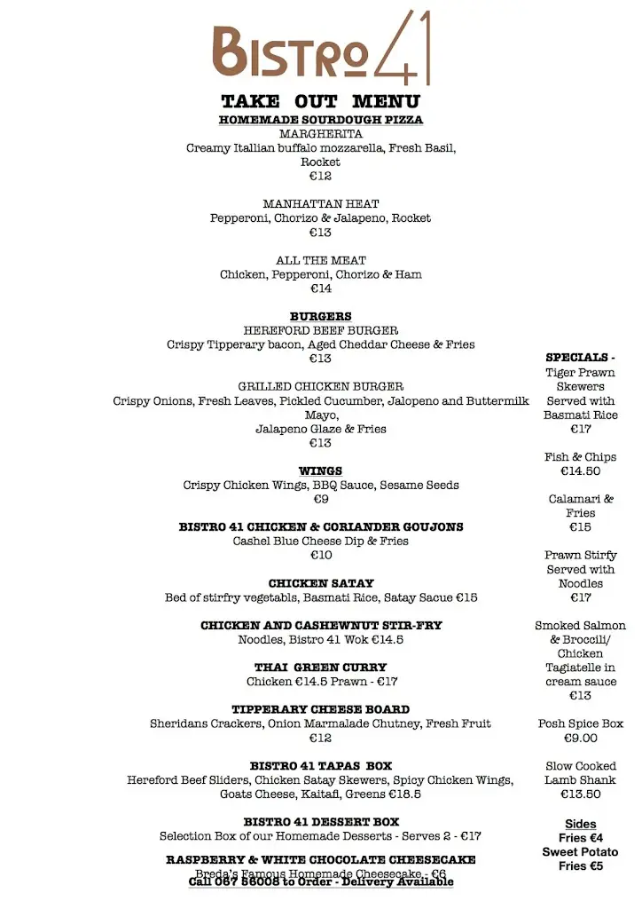 Menu_Bistro 41_Nenagh_image_3