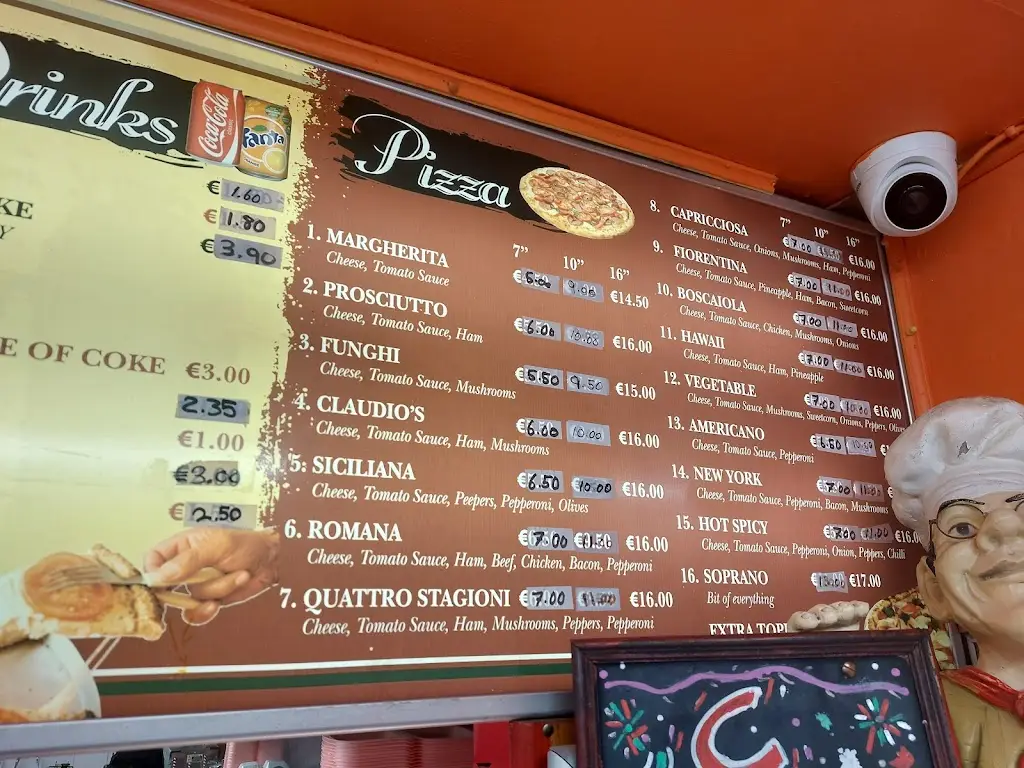 Menü_Claudios Takeaway and Pizzeria_Millstreet_Bild_1