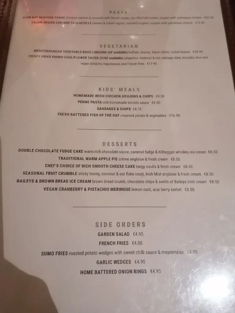 Menu_The Tavern Bar & Restaurant_Mayo County_imagen_2