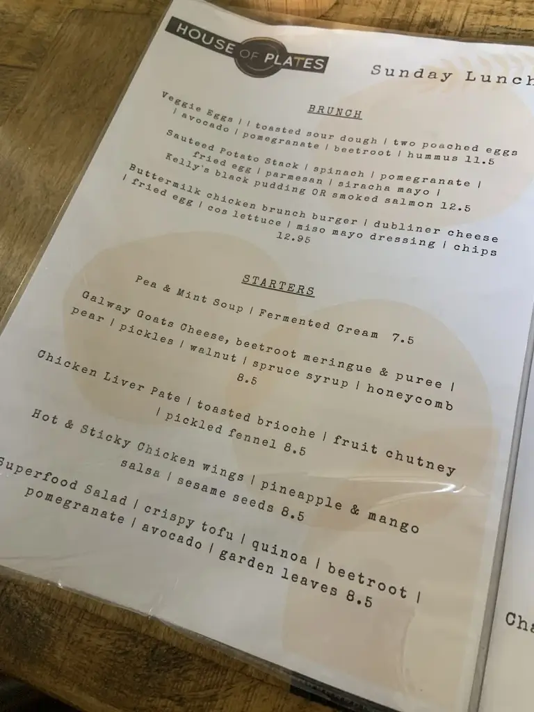 Menu_House of Plates_Mayo County_image_4