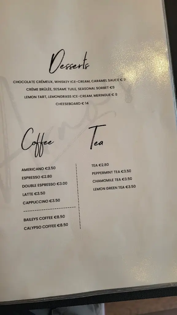 Menu_Arno's Bistrot_Mayo County_image_3