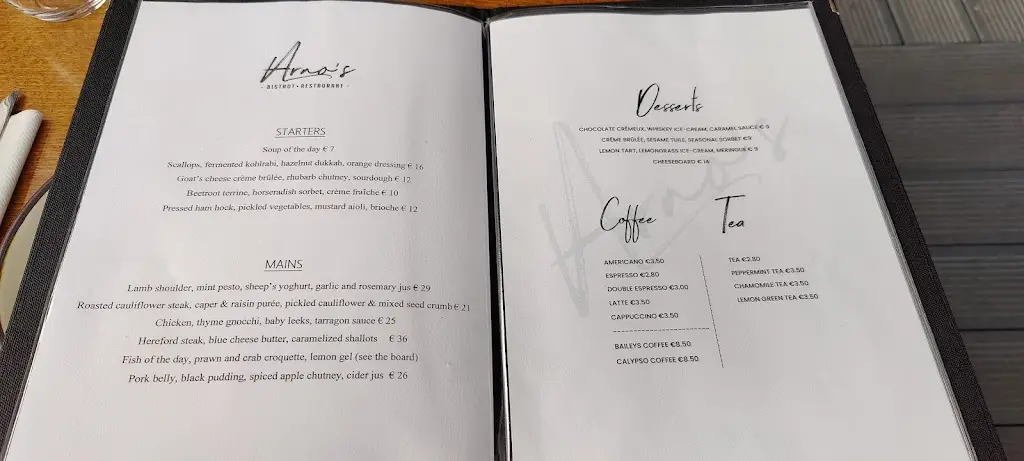 Menu_Arno's Bistrot_Mayo County_image_4