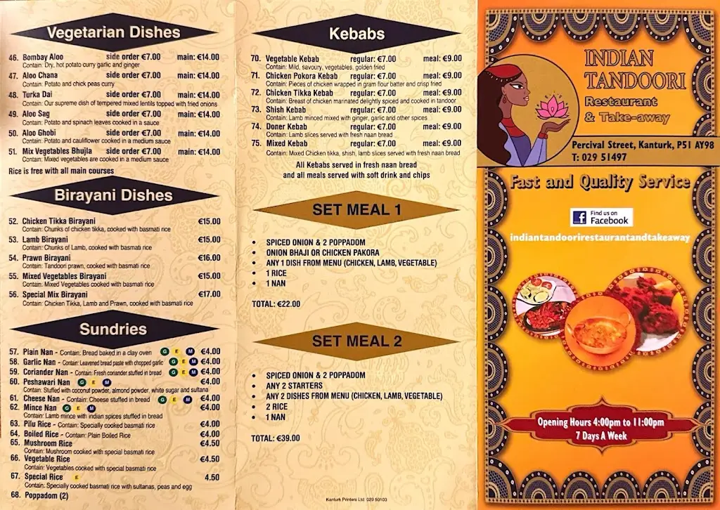Menu_Indian Tandoori Restaurant & Takeaway_Kanturk_image_1