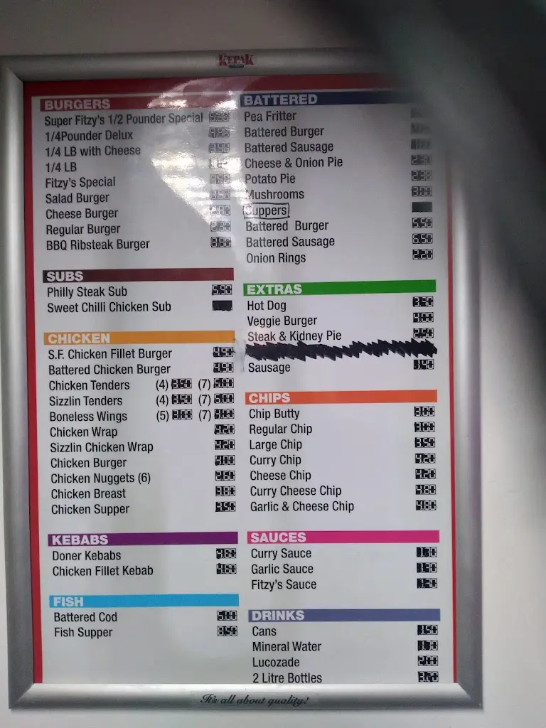 Menu_Fitzy's Fast Food_Rathcormac_immagine_2