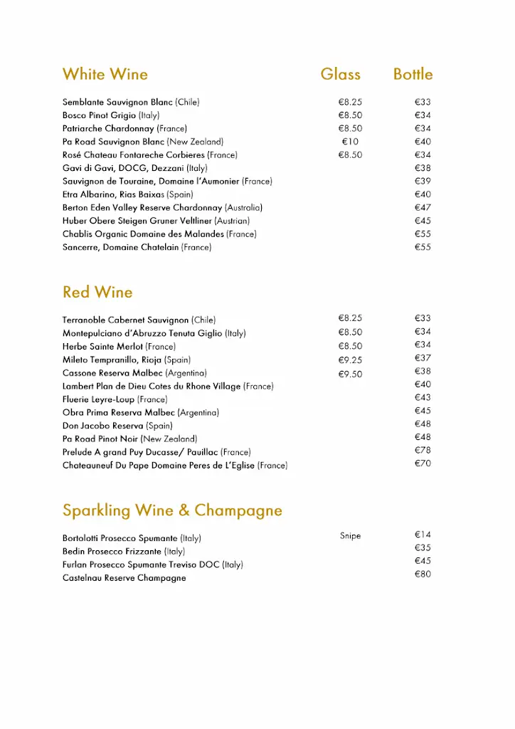 Menu_JP Clarke's_Newmarket on Fergus_image_1