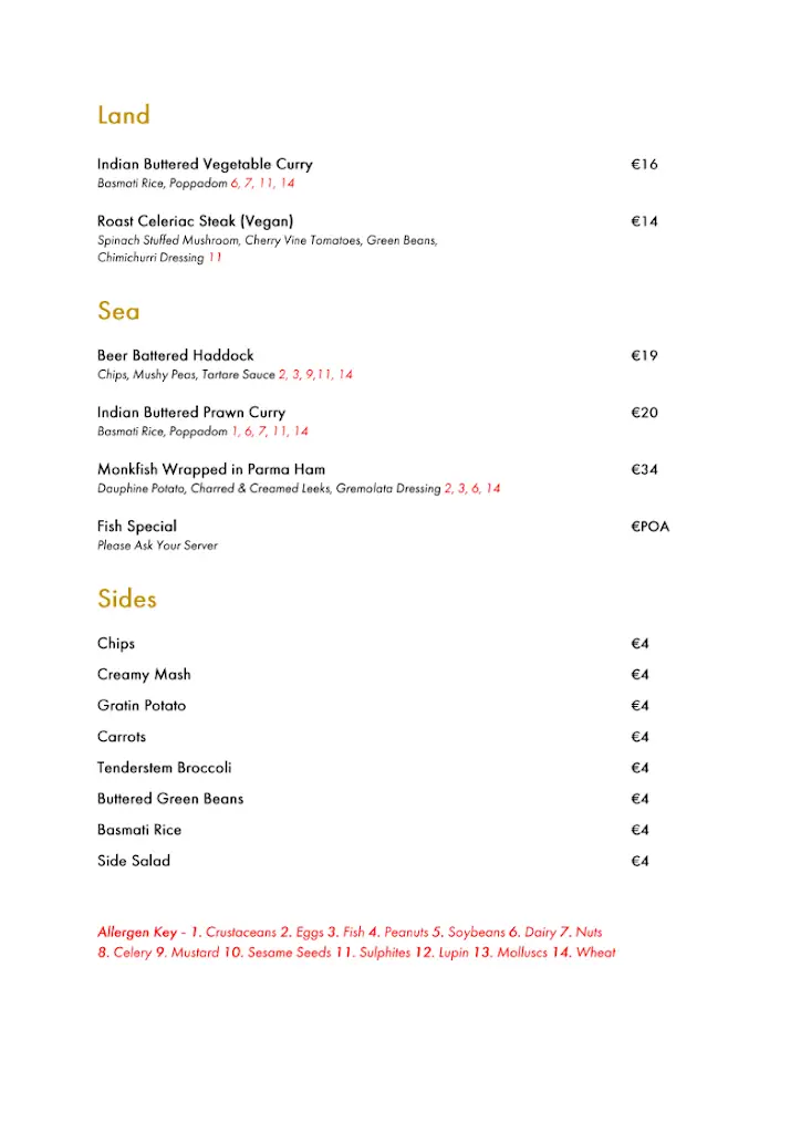 Menu_JP Clarke's_Newmarket on Fergus_image_4