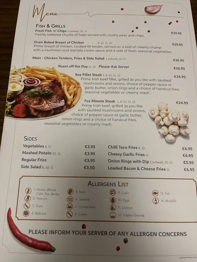 Menu_The Gallery Bar & Restaurant_Mallow_image_3