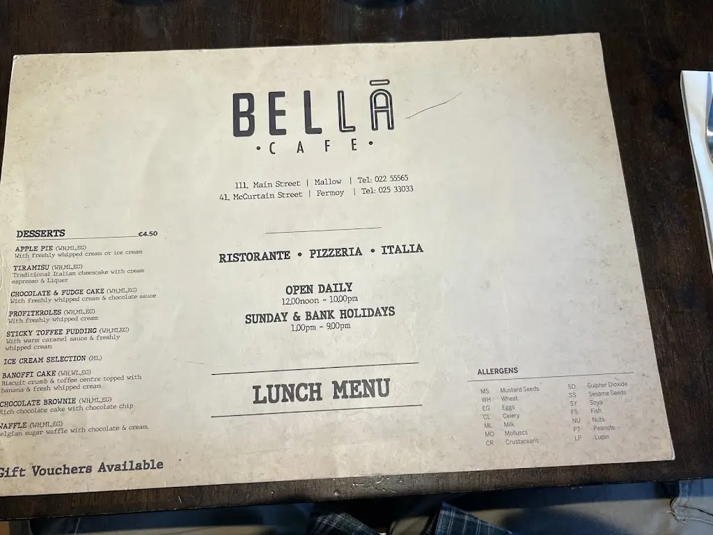 Menu_Bella Cafe Mallow_Mallow_imagen_2