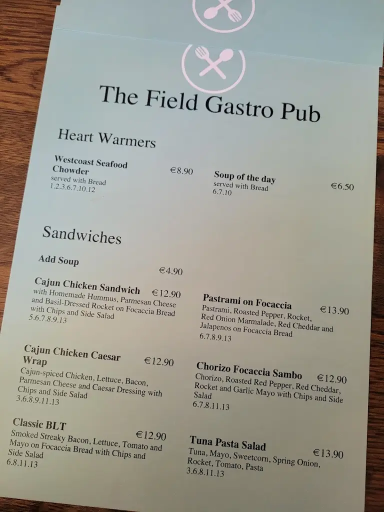 Menu_The Field_Gort_image_2