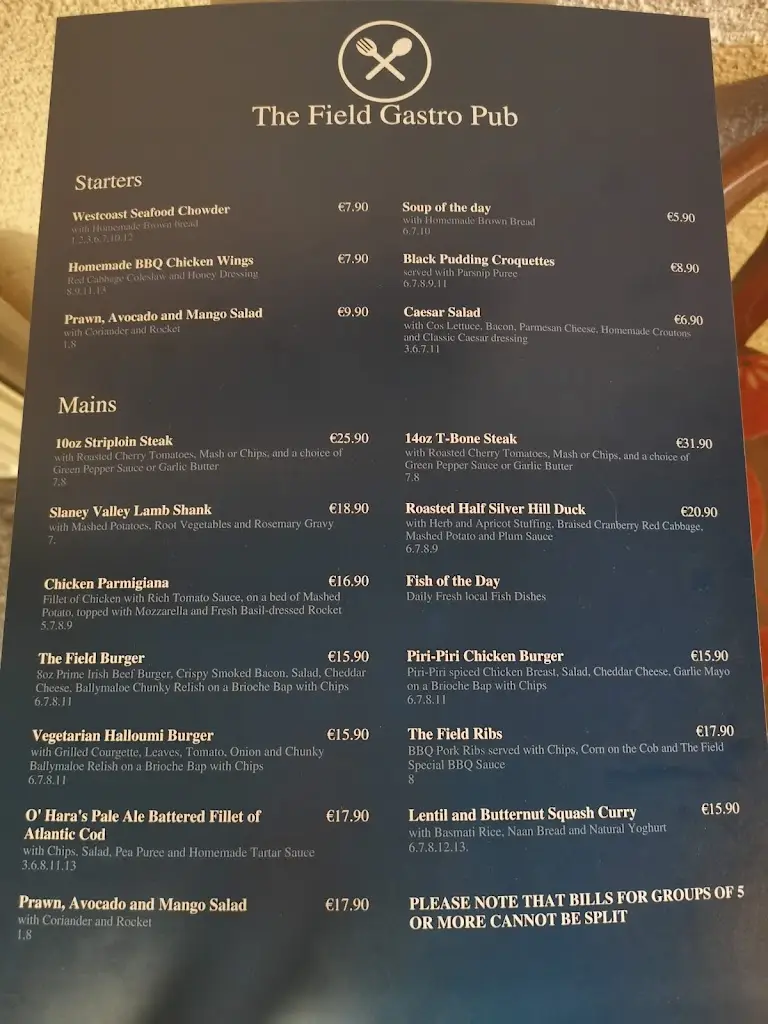 Menu_The Field_Gort_image_4