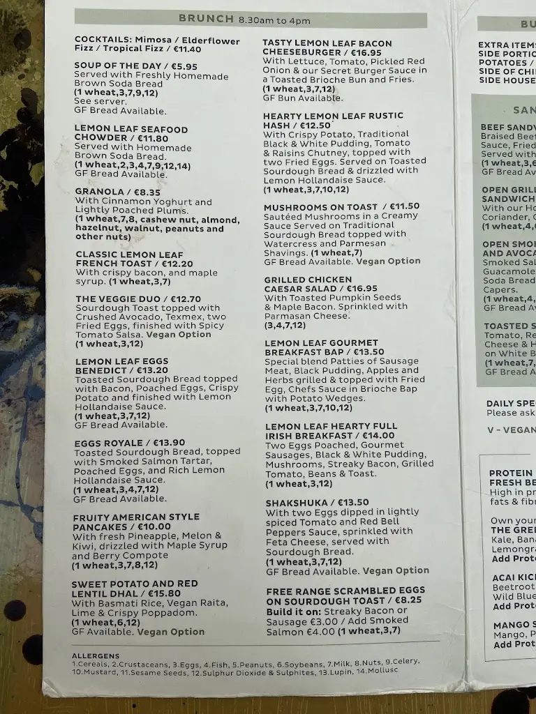 Menu_Lemon Leaf Cafe Bar & Townhouse_Kinsale_immagine_1