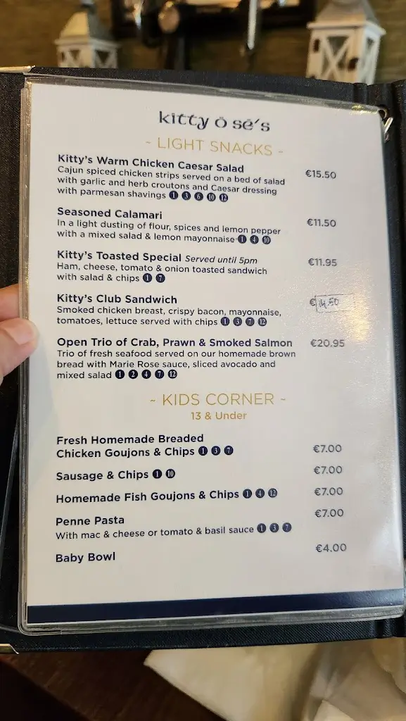 Menu_Kitty Ó Sé’s Bar & Restaurant_Kinsale_imagen_1