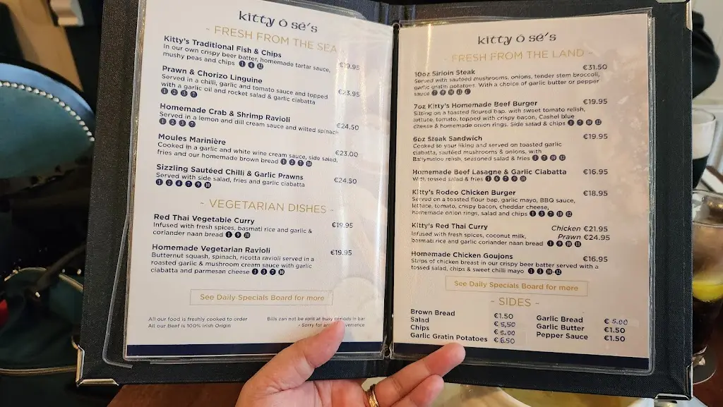 Menu_Kitty Ó Sé’s Bar & Restaurant_Kinsale_imagen_2