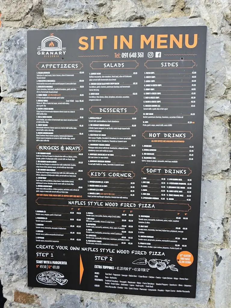 Menu_The Granary Pizzeria_Gort_image_3