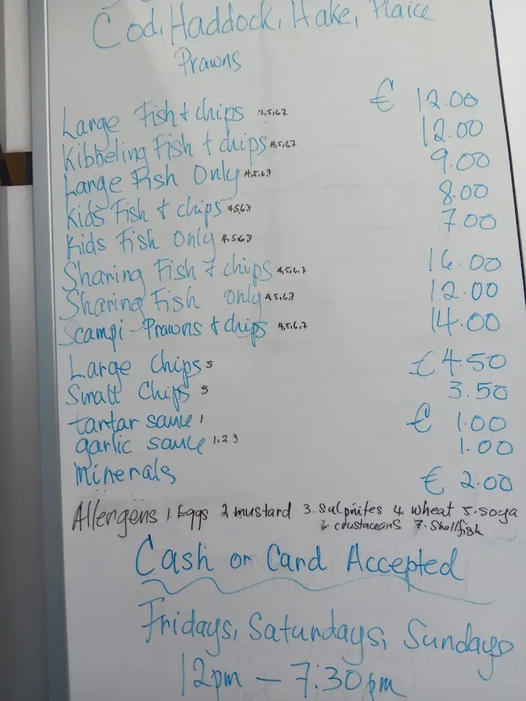 Menu_Fishermans catch kinsale_Kinsale_imagen_2