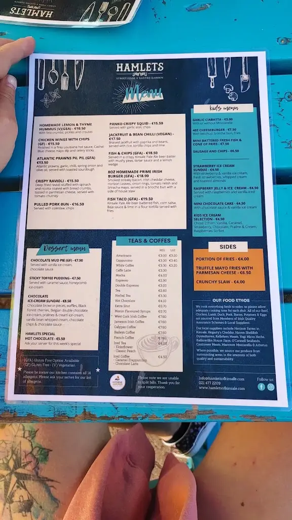 Menü_Hamlets Bar + Kitchen_Kinsale_Bild_4