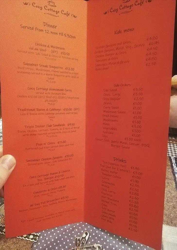 Menu_Cozy Cottage Cafe_Sixmilebridge_immagine_2