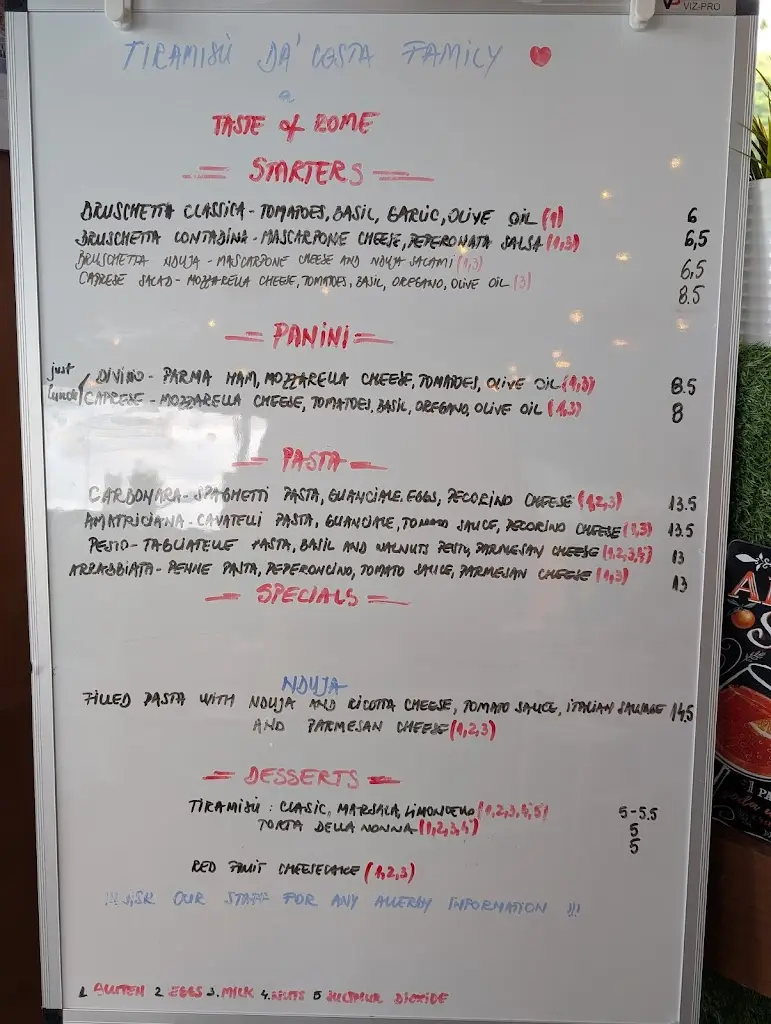 Menu_Café & Osteria Tiramisu Da Costa Family_Waterford_image_4