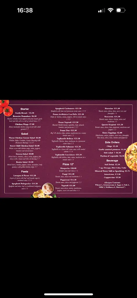 Menü_La Candela_Tipperary_Bild_1