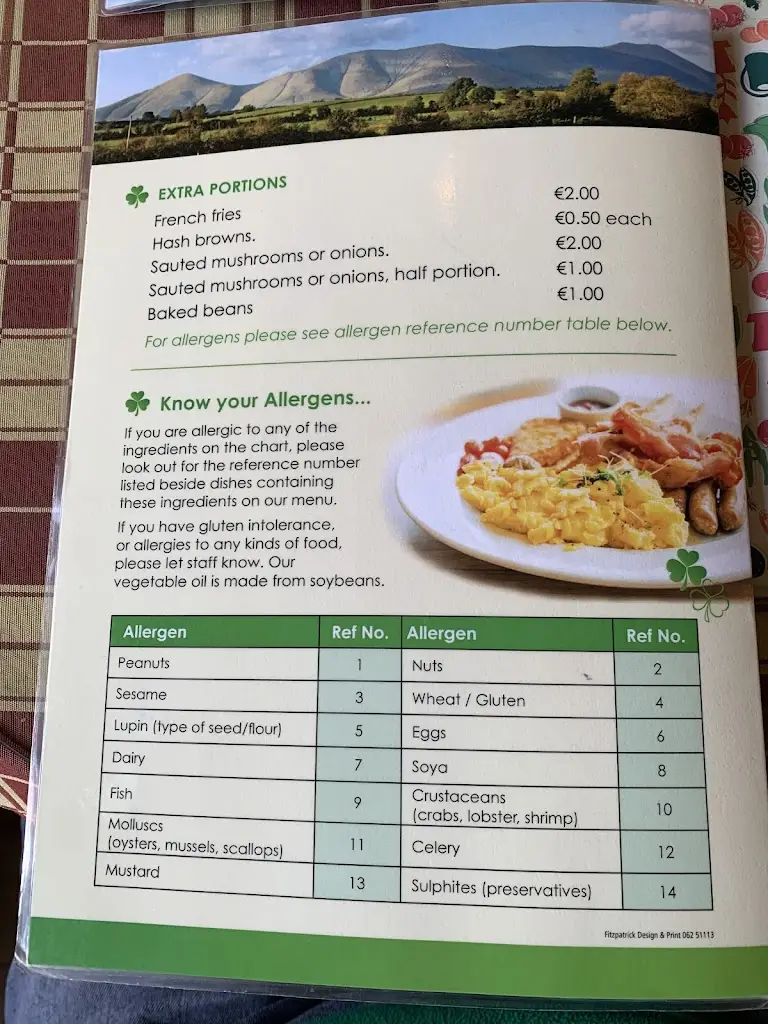 Menu_Shamrog's BISTRO_Tipperary_image_2