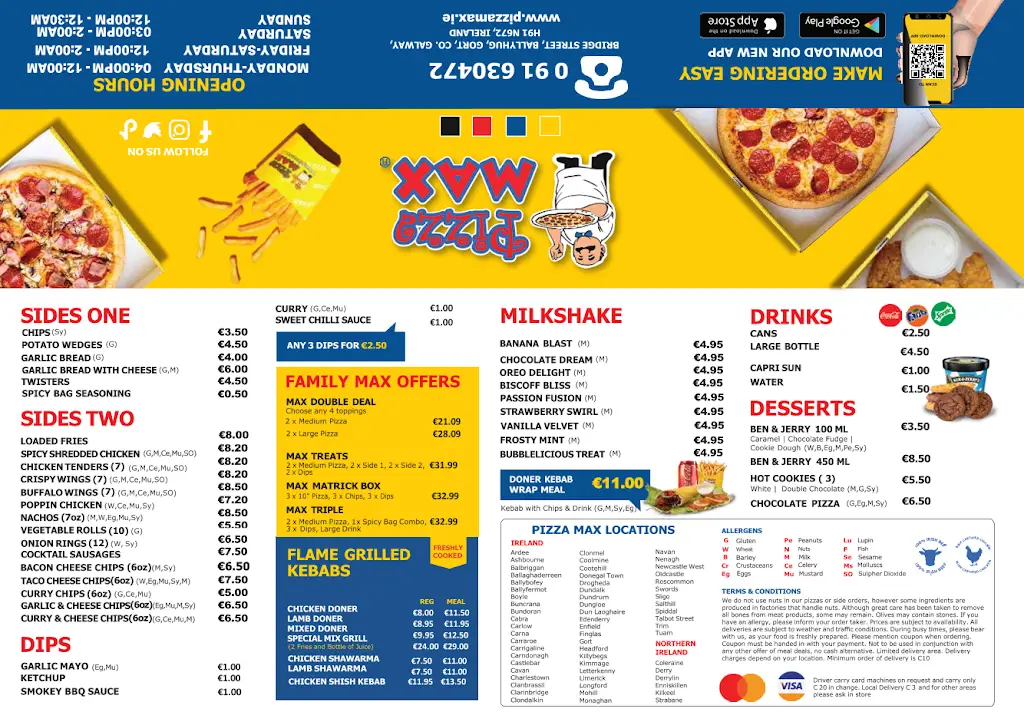 Menu_Pizza Max Gort - Co Galway, Ireland_Gort_image_1