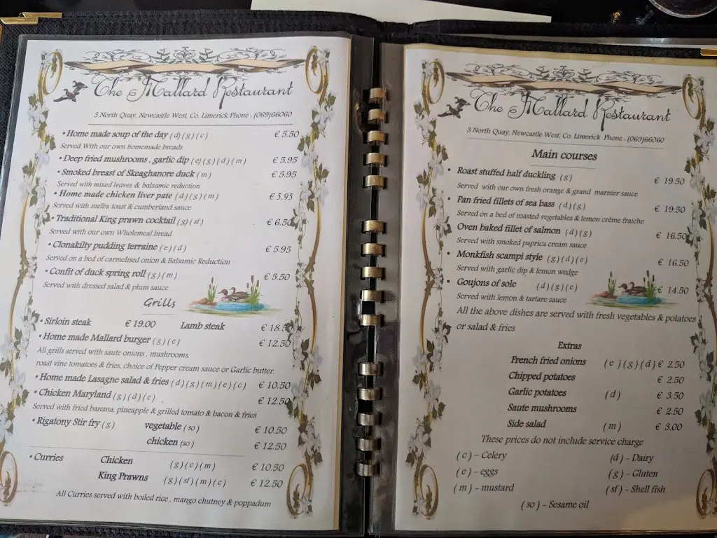 Menu_The mallard_Newcastle West_imagen_1