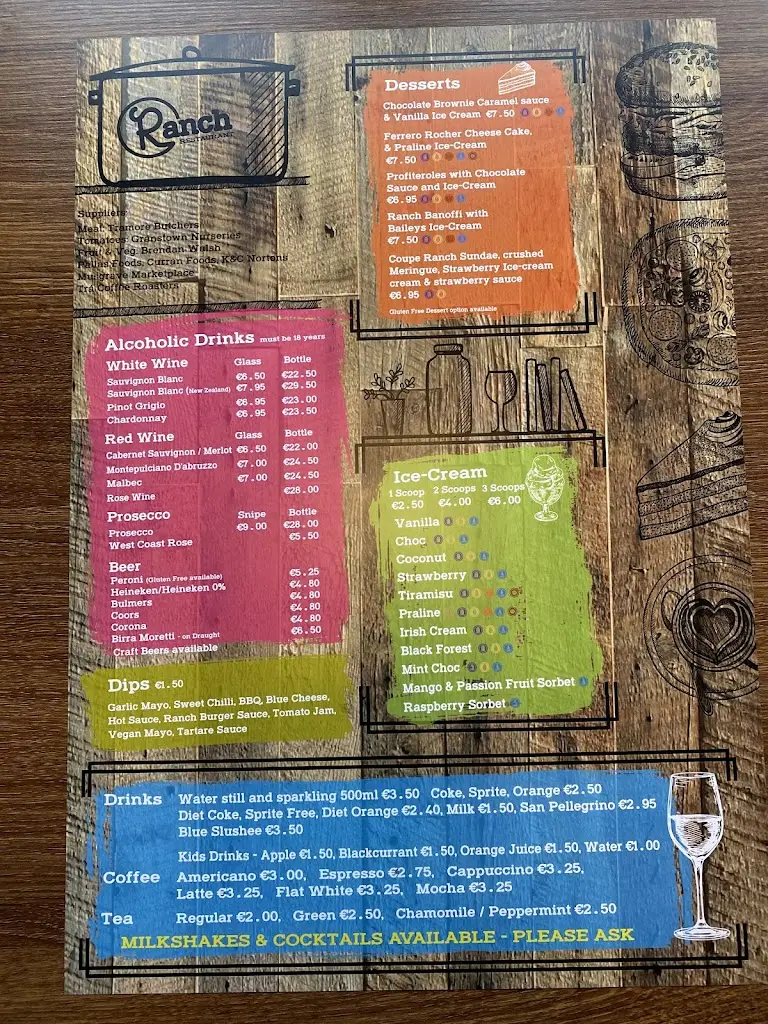 Menu_Ranch Restaurant_Trá Mhór_image_1