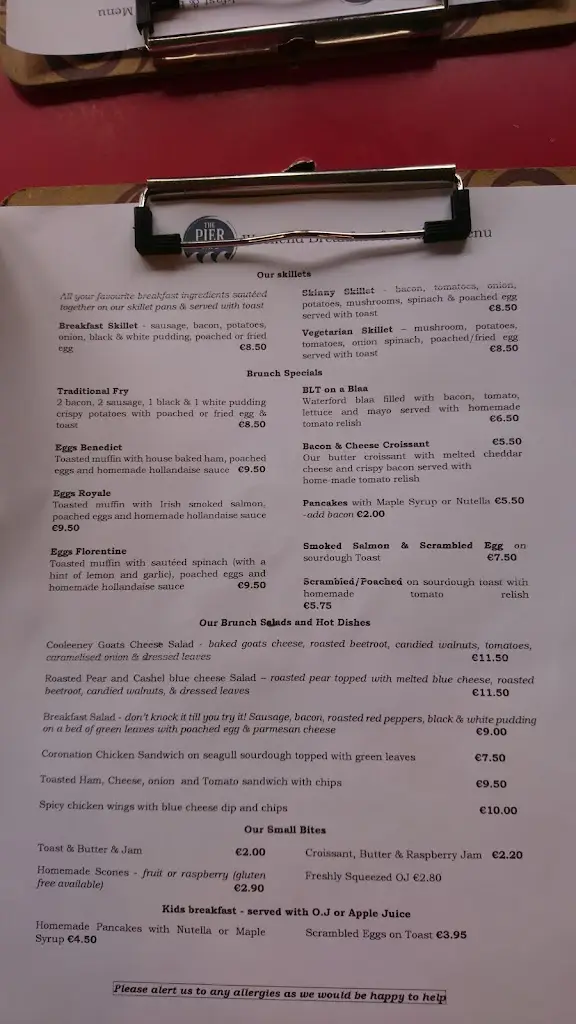 Menu_The Pier Restaurant_Trá Mhór_image_3