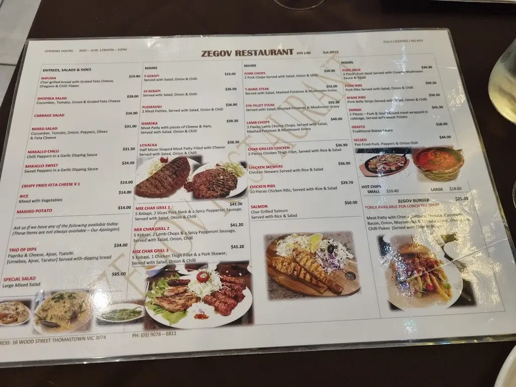 Menu_The Arch Bar_Thurles_image_1