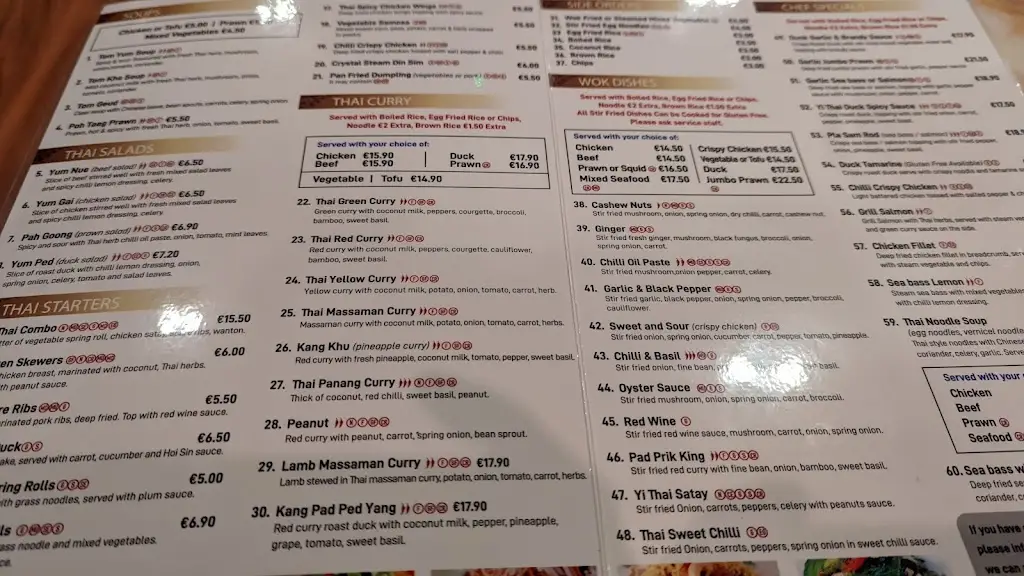 Menu_Yi Thai Thurles_Thurles_imagen_1