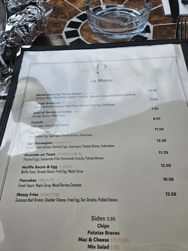 Menu_Le P'tit Cafe & Bistro_Thurles_imagen_1