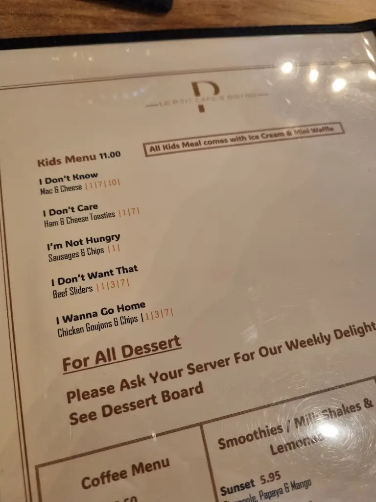 Menu_Le P'tit Cafe & Bistro_Thurles_imagen_2