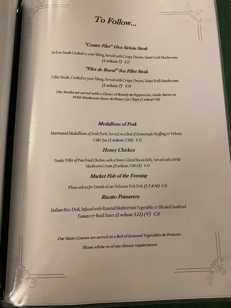 Menu_De Faoite_Thurles_imagen_3