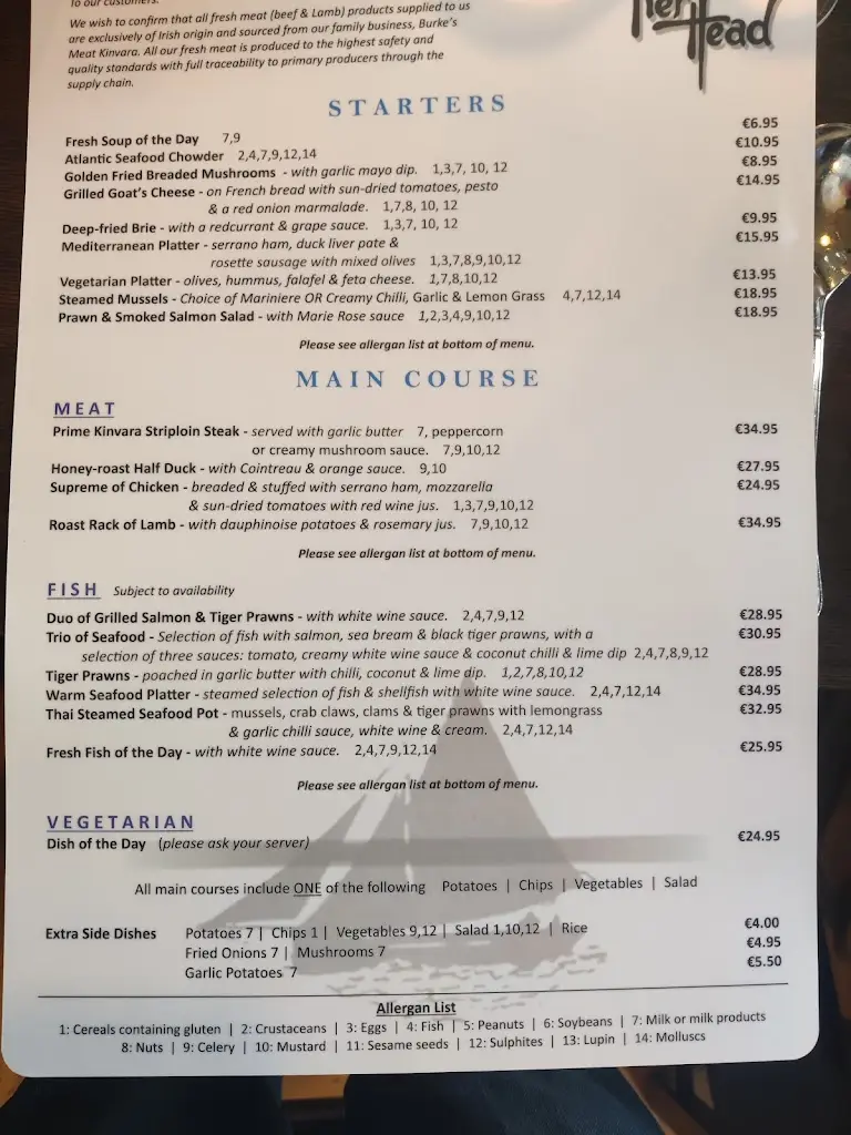 Menu_The Pier Head Bar & Restaurant_Gort_image_1