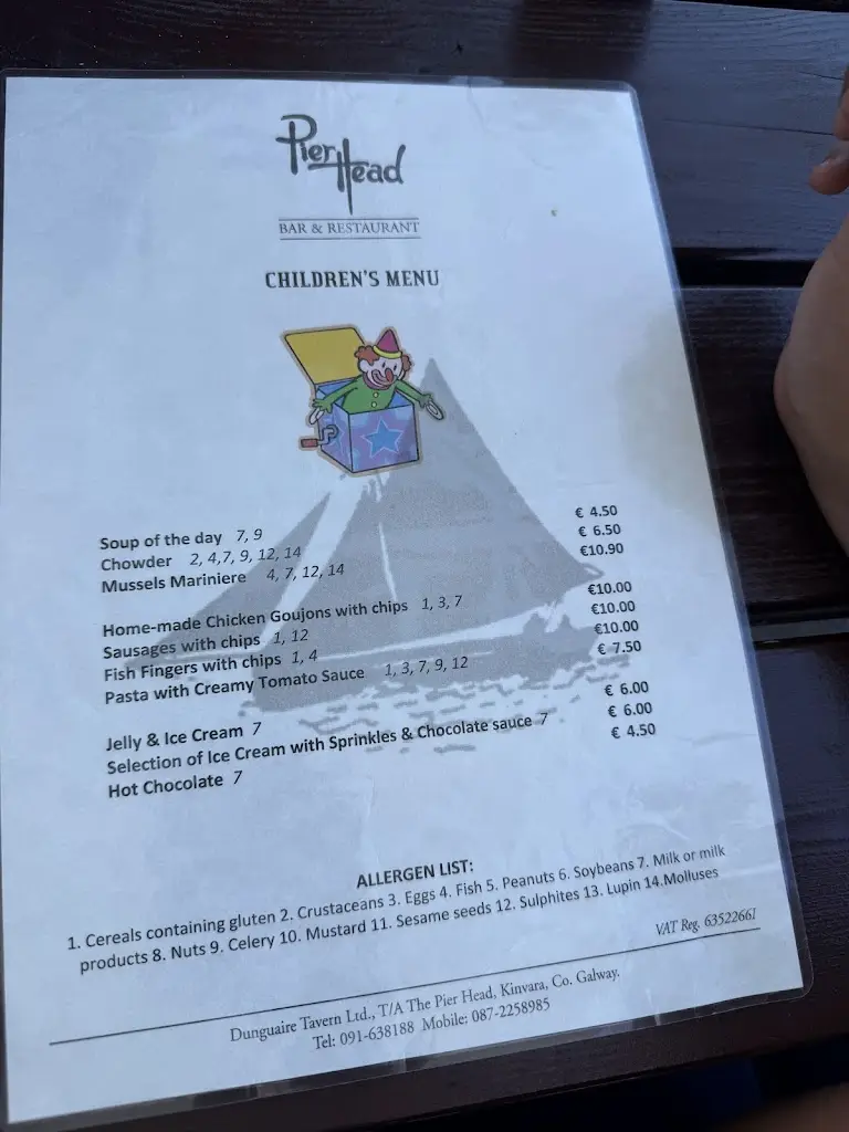 Menu_The Pier Head Bar & Restaurant_Gort_image_2