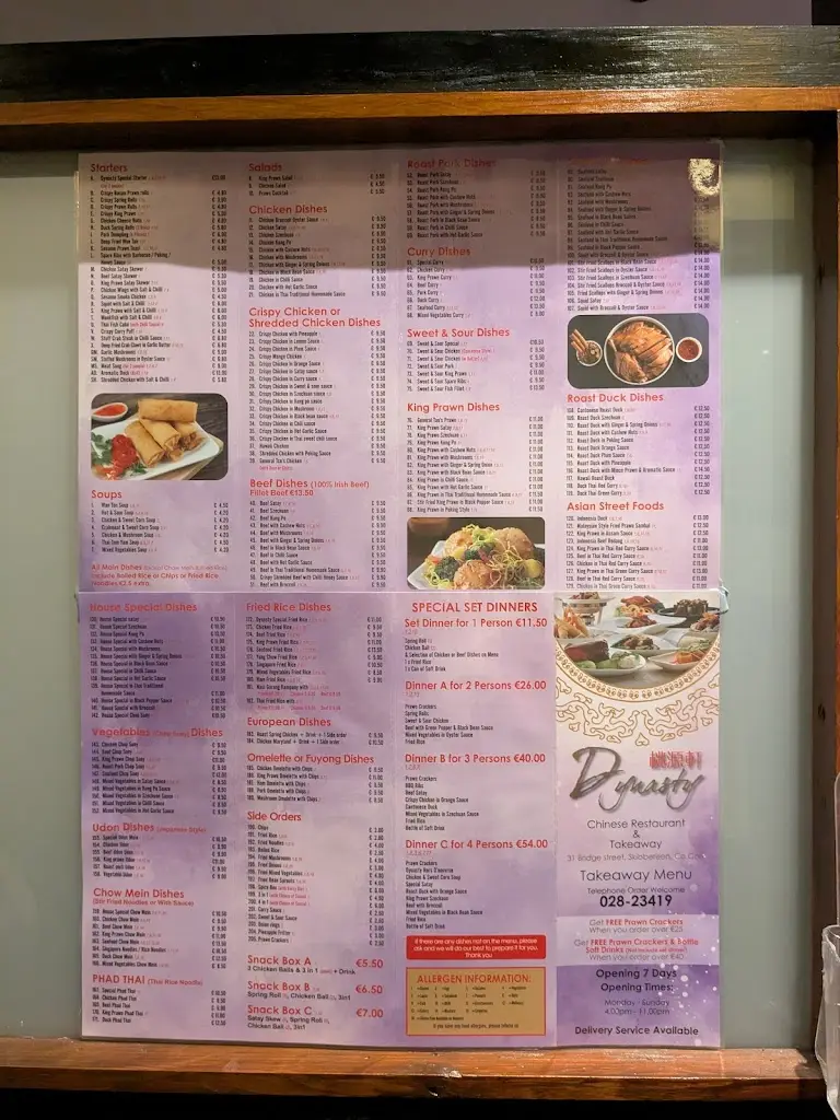 Menu_Dynasty Chinese & Asian Take Away_Skibbereen_immagine_1
