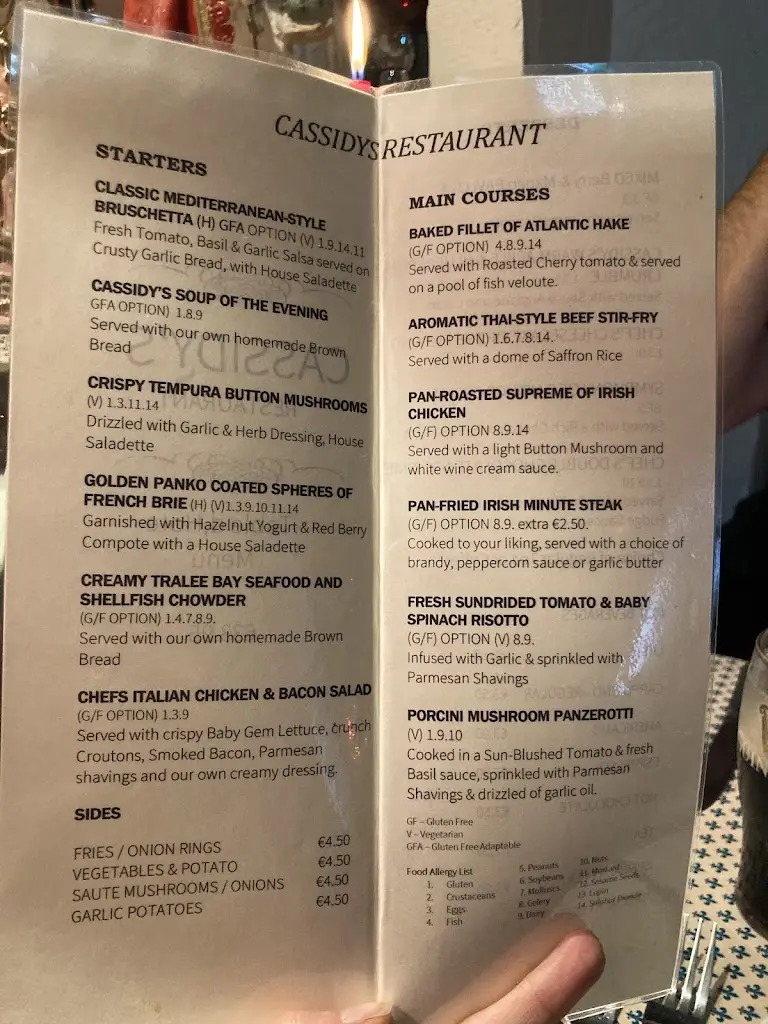 Menu_Cassidy's_Tralee_immagine_2