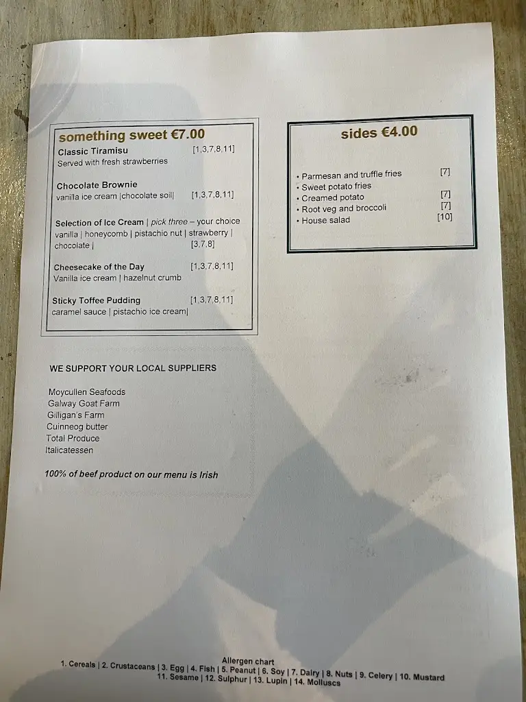 Menu_The Forge Gastrobar_Moycullen_image_2