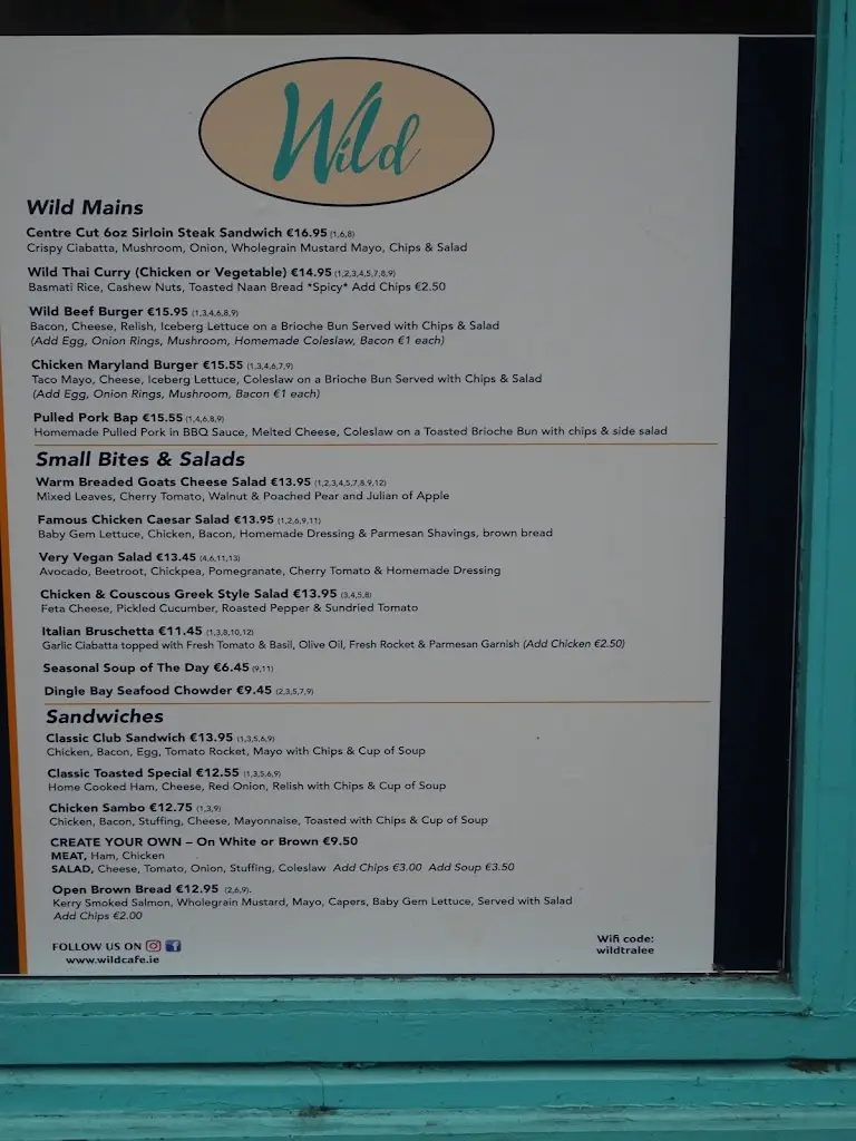Menu_Wild Café_Tralee_image_1