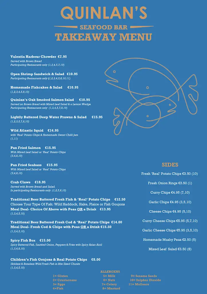 Menü_Quinlan's Fish & Chips_Tralee_Bild_3