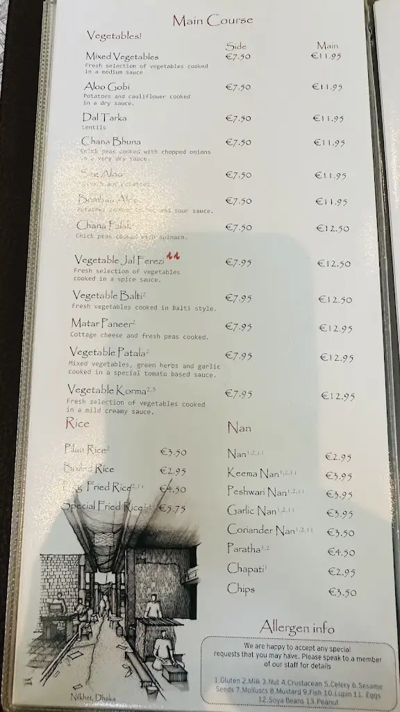 Menu_Nokshi Indian_Moycullen_image_1