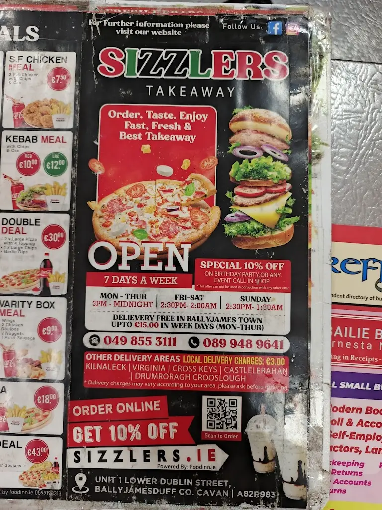Menu_Sizzlers Takeaway_Ballyjamesduff_image_1