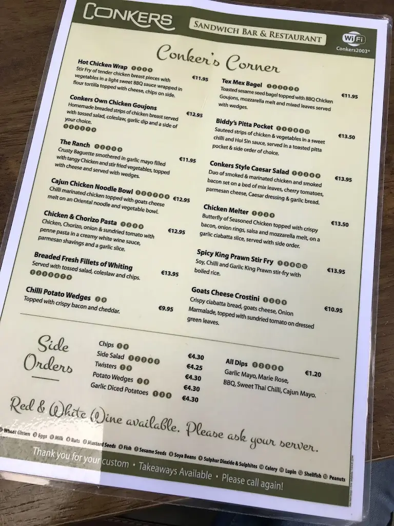 Menu_Conkers Restauarant_Ballybofey_imagen_3