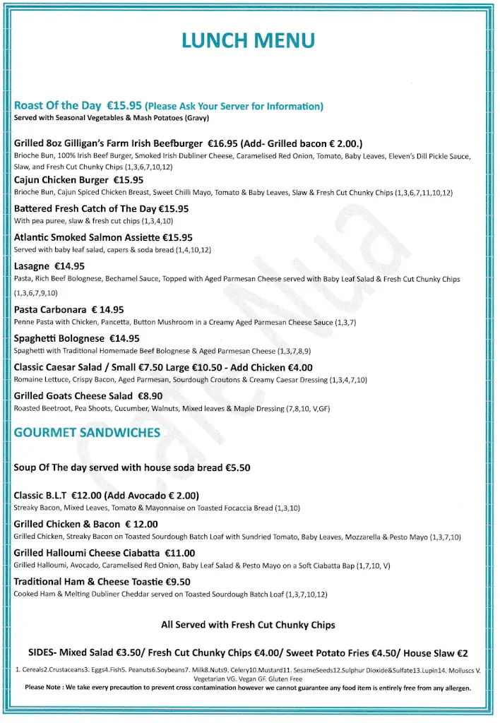 Menu_Café Nua Moycullen_Moycullen_image_1