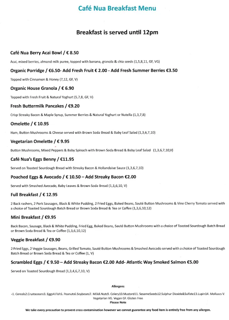 Menu_Café Nua Moycullen_Moycullen_image_2