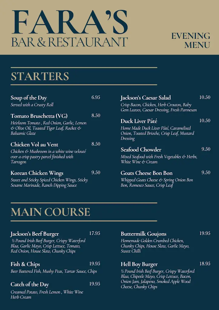 Menu_Fara's Bar & Restaurant, Jackson's Hotel_Ballybofey_image_2